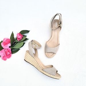 Lands End Espadrille Wedge Heel Sandals - Size 8